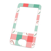 Peelz Peppermint Plaid Dexcom G6 Touchscreen Receiver Sticker - Pump Peelz Peelz/Stickers White Smoke