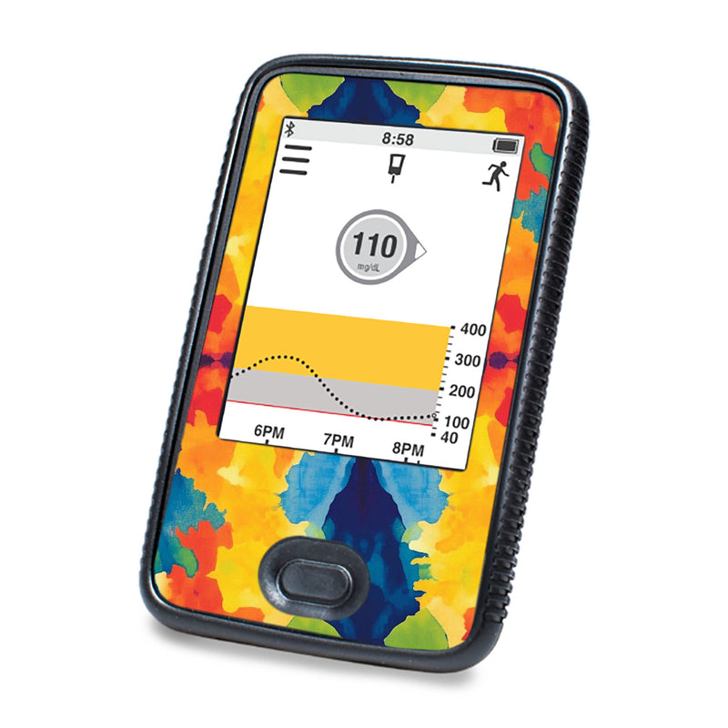 Peelz Bright Tie Dye DEXCOM G6 Touchscreen Receiver Peelz/Stickers White Smoke