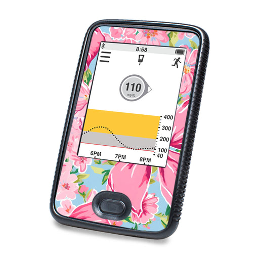 Peelz Blossom Bows DEXCOM G6 Touchscreen Receiver Peelz/Stickers White Smoke