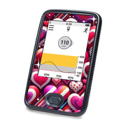 Peelz Sparkly Hearts DEXCOM G6 Touchscreen Receiver Peelz/Stickers White Smoke