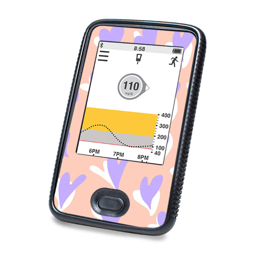 Peelz Lavender Love DEXCOM G6 Touchscreen Receiver Peelz/Stickers White Smoke