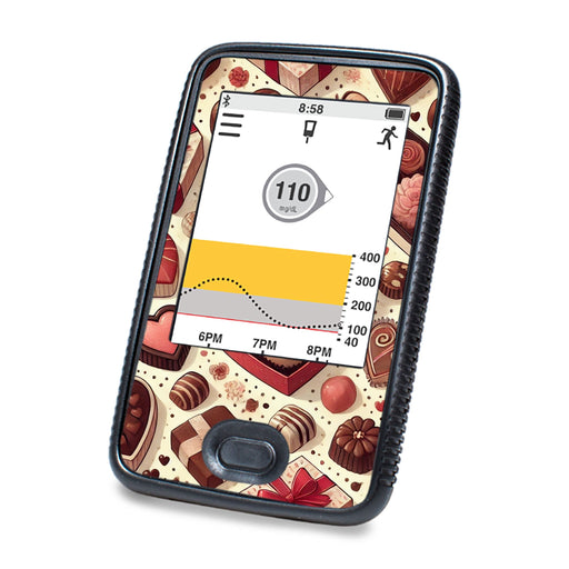 Peelz Chocolate Love DEXCOM G6 Touchscreen Receiver Peelz/Stickers White Smoke