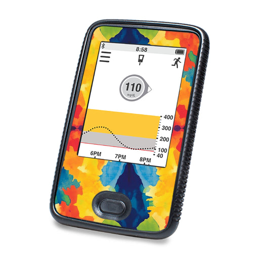 Peelz Bright Tie Dye DEXCOM G6 Touchscreen Receiver Peelz/Stickers White Smoke