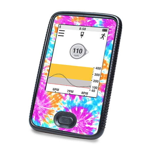 Peelz Neon Tie Dye DEXCOM G6 Touchscreen Receiver Peelz/Stickers White Smoke