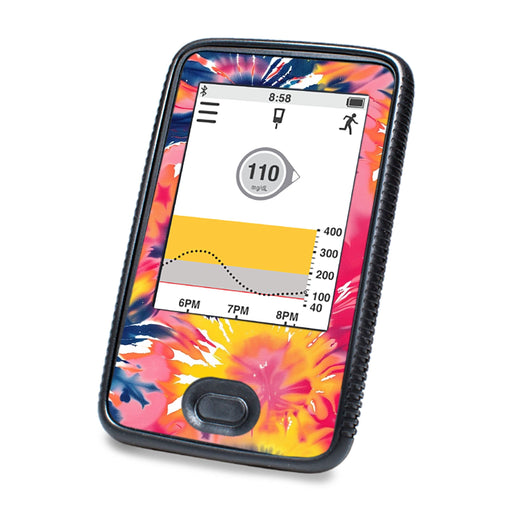 Peelz Summer Tie Dye DEXCOM G6 Touchscreen Receiver Peelz/Stickers White Smoke