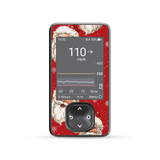 Peelz Jolly Old Saint Nick Dexcom G7 and G6 Touchscreen Receiver Sticker - Pump Peelz Peelz/Stickers Dim Gray