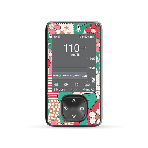 Peelz Merry Coquette Dexcom G7 and G6 Touchscreen Receiver Sticker - Pump Peelz Peelz/Stickers Dim Gray