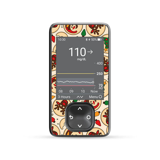 Peelz Santa's Cookies Dexcom G7 and G6 Touchscreen Receiver Sticker - Pump Peelz Peelz/Stickers Dim Gray