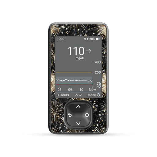 Peelz Fireworks DEXCOM G7 and G6 Touchscreen Receiver Sticker Peelz/Stickers Dim Gray