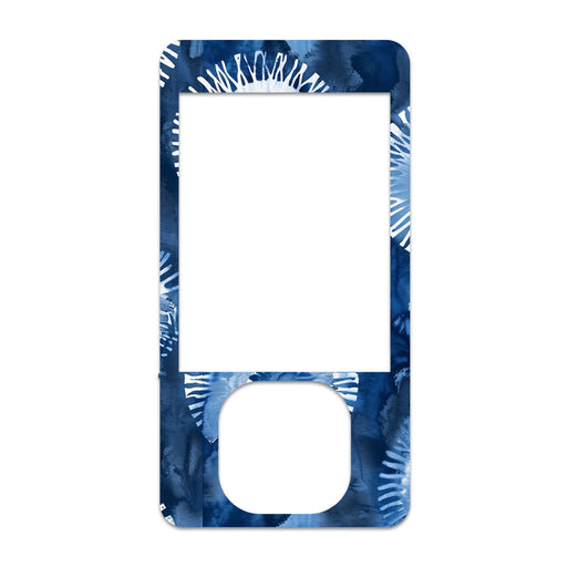 Peelz Monochrome Blue Tie Dye DEXCOM G7 and G6 Touchscreen Receiver Sticker Peelz/Stickers White Smoke
