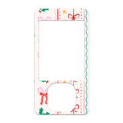 Peelz Holly Jolly Ribbon Dexcom G7 and G6 Touchscreen Receiver Sticker - Pump Peelz Peelz/Stickers White Smoke