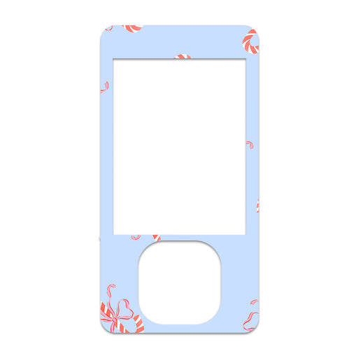 Peelz Candy Cane Lane Dexcom G7 and G6 Touchscreen Receiver Sticker - Pump Peelz Peelz/Stickers White Smoke