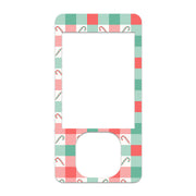 Peelz Peppermint Plaid Dexcom G7 and G6 Touchscreen Receiver Sticker - Pump Peelz Peelz/Stickers White Smoke