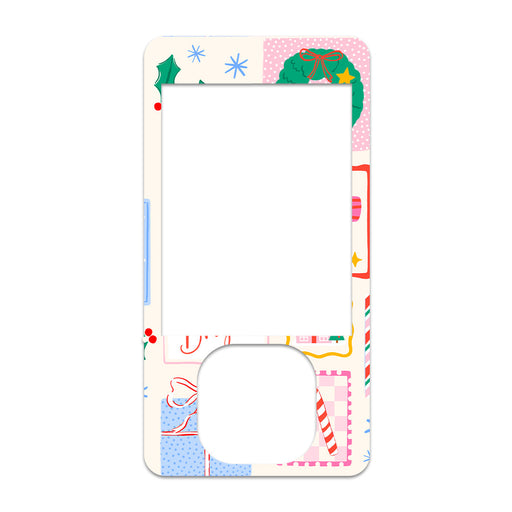 Peelz Holiday Greetings Dexcom G7 and G6 Touchscreen Receiver Sticker - Pump Peelz Peelz/Stickers White Smoke