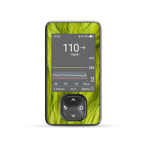 Peelz Green Fur Sticker for DEXCOM G7 and G6 Touchscreen Receiver Sticker Peelz/Stickers Dim Gray