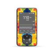 Peelz Bright Tie Dye DEXCOM G7 and G6 Touchscreen Receiver Sticker Peelz/Stickers Dim Gray