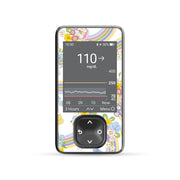 Peelz Rainbow Blooms DEXCOM G7 and G6 Touchscreen Receiver Sticker Peelz/Stickers Dim Gray