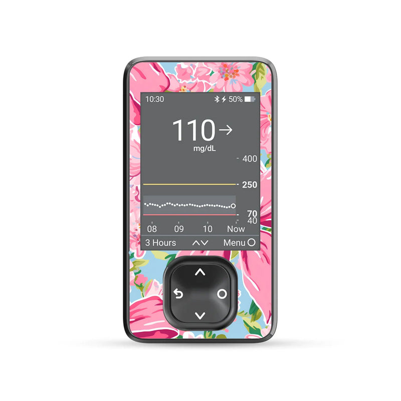 Peelz Blossom Bows DEXCOM G7 and G6 Touchscreen Receiver Sticker Peelz/Stickers Dim Gray