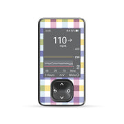 Peelz Spring Plaid DEXCOM G7 and G6 Touchscreen Receiver Sticker Peelz/Stickers Dim Gray