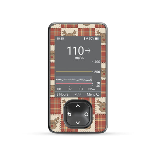 Peelz Rustic Reindeer Dexcom G7 and G6 Touchscreen Receiver Sticker - Pump Peelz Peelz/Stickers Dim Gray