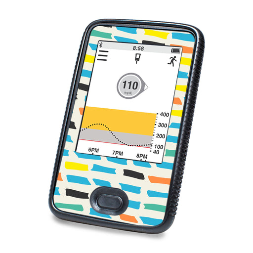 Peelz Colorful Sticks Dexcom G6 Touchscreen Receiver Sticker - Pump Peelz Peelz/Stickers White Smoke