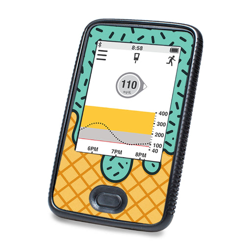 Peelz Ice Cream Social Dexcom G6 Touchscreen Receiver Sticker - Pump Peelz Peelz/Stickers White Smoke