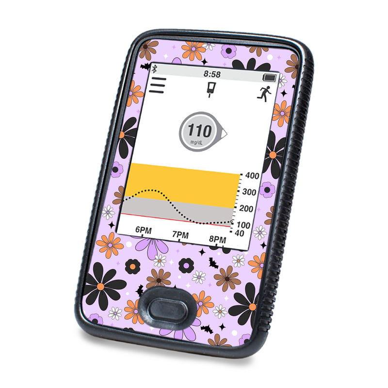 Peelz Batty Blooms Dexcom G6 Touchscreen Receiver Sticker - Pump Peelz Peelz/Stickers White Smoke