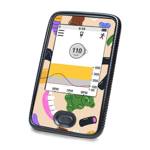 Peelz Candy Chaos Dexcom G6 Touchscreen Receiver Sticker - Pump Peelz Peelz/Stickers White Smoke