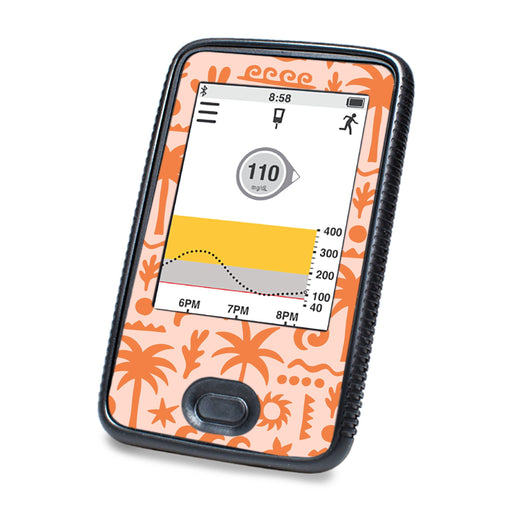 Peelz Terracotta Tides Dexcom G6 Touchscreen Receiver Sticker - Pump Peelz Peelz/Stickers White Smoke