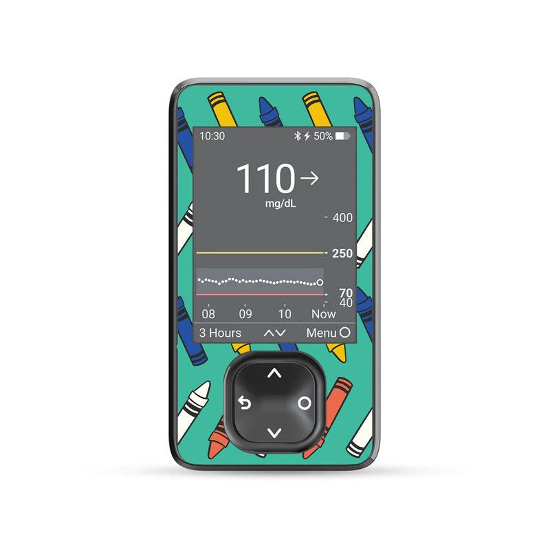 Peelz Crayon Pop Dexcom G7 Touchscreen Receiver Sticker - Pump Peelz Peelz/Stickers Dim Gray