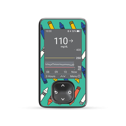 Peelz Crayon Pop Dexcom G7 Touchscreen Receiver Sticker - Pump Peelz Peelz/Stickers Dim Gray
