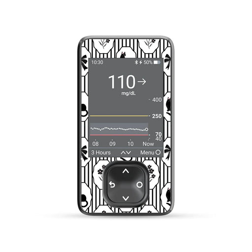 Peelz Midnight Cat Dexcom G7 Touchscreen Receiver Sticker - Pump Peelz Peelz/Stickers Dim Gray