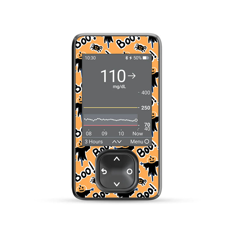 Peelz Pumpkin Boo Dexcom G7 Touchscreen Receiver Sticker - Pump Peelz Peelz/Stickers Dim Gray