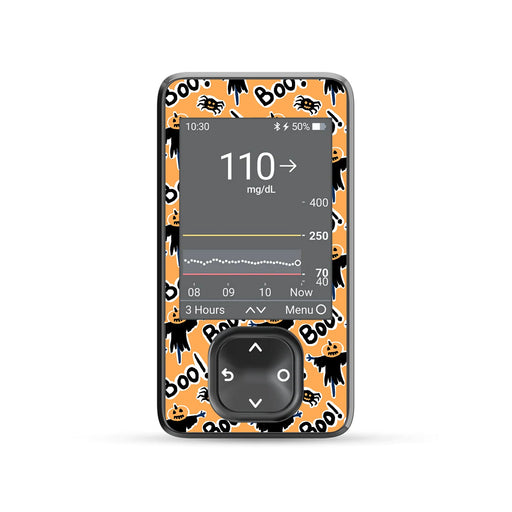 Peelz Pumpkin Boo Dexcom G7 Touchscreen Receiver Sticker - Pump Peelz Peelz/Stickers Dim Gray