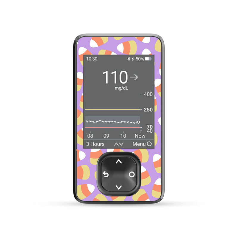 Peelz Candy Corn Dexcom G7 Touchscreen Receiver Sticker - Pump Peelz Peelz/Stickers Dim Gray