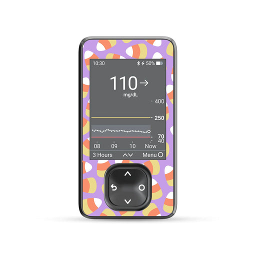 Peelz Candy Corn Dexcom G7 Touchscreen Receiver Sticker - Pump Peelz Peelz/Stickers Dim Gray