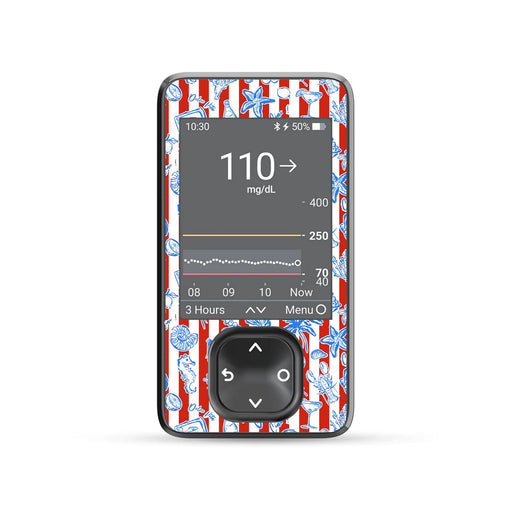 Peelz Spritz Parade Dexcom G7 Touchscreen Receiver Sticker - Pump Peelz Peelz/Stickers Dim Gray