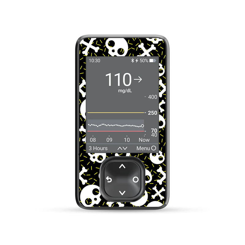 Peelz Bone Pop Dexcom G7 Touchscreen Receiver Sticker - Pump Peelz Peelz/Stickers Dim Gray