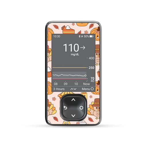 Peelz Cozy Harvest Dexcom G7  Touchscreen Receiver Sticker - Pump Peelz Peelz/Stickers Dim Gray
