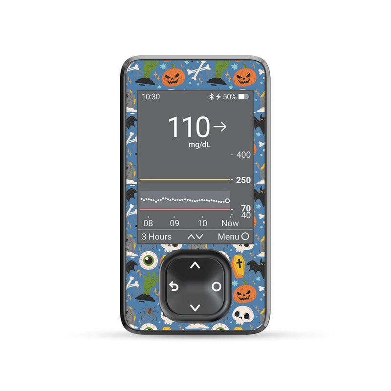 Peelz Spooky Night Dexcom G7 Touchscreen Receiver Sticker - Pump Peelz Peelz/Stickers Dim Gray