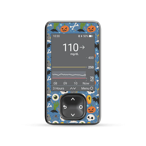 Peelz Spooky Night Dexcom G7 Touchscreen Receiver Sticker - Pump Peelz Peelz/Stickers Dim Gray