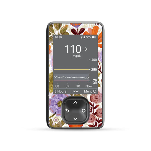 Peelz Autumn Meadow Dexcom G7 Touchscreen Receiver Sticker - Pump Peelz Peelz/Stickers Dim Gray