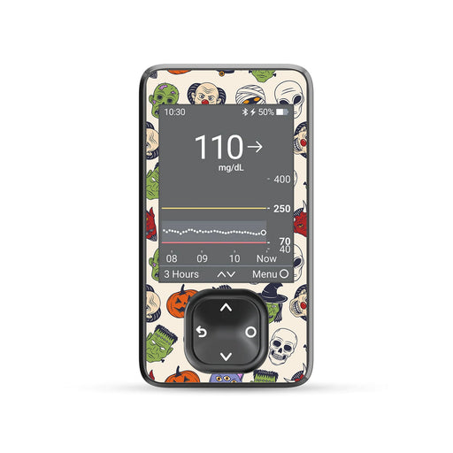 Peelz Monster Mash Dexcom G7 Touchscreen Receiver Sticker - Pump Peelz Peelz/Stickers Dim Gray