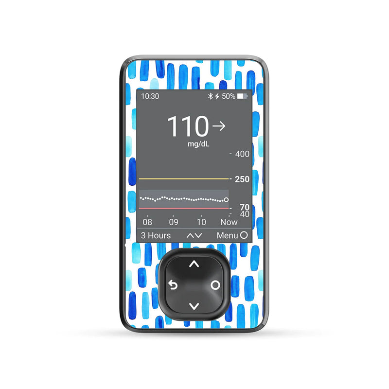Peelz Level Lines Dexcom G7 Touchscreen Receiver Sticker - Pump Peelz Peelz/Stickers Dim Gray