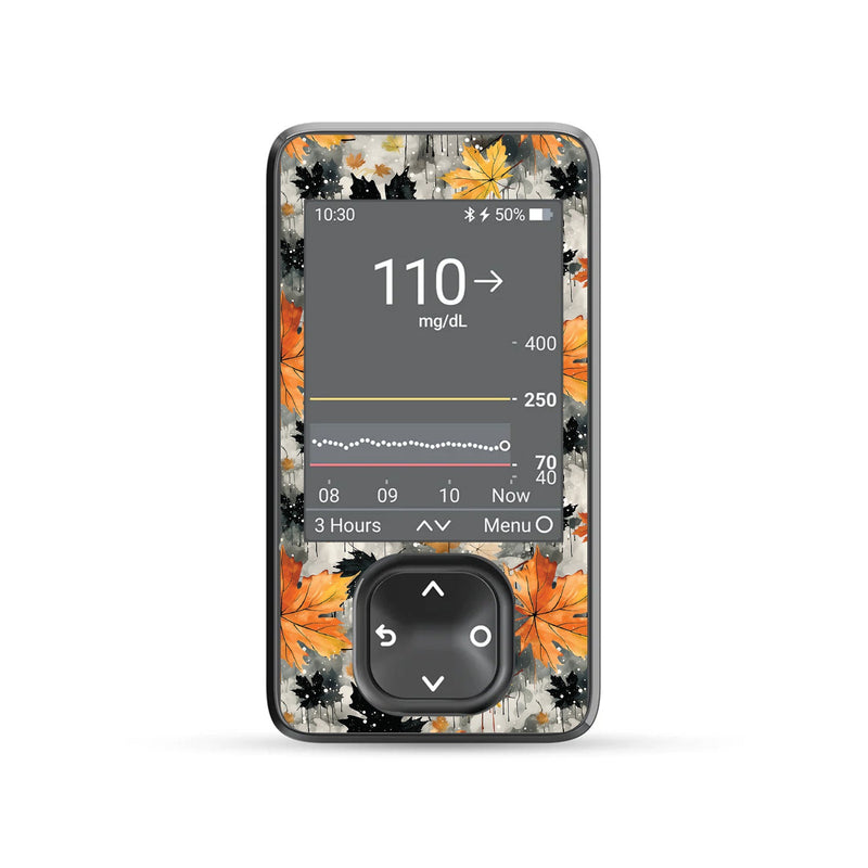 Peelz Fall Camo DEXCOM G7 and Stelo and G6 Touchscreen Receiver Sticker Peelz/Stickers Dim Gray