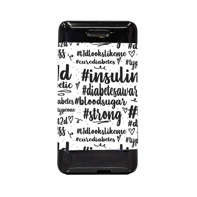 Peelz #Diabetes Sticker for Omnipod DASH® PDM – Pump Peelz Peelz/Stickers White Smoke Case Peelz