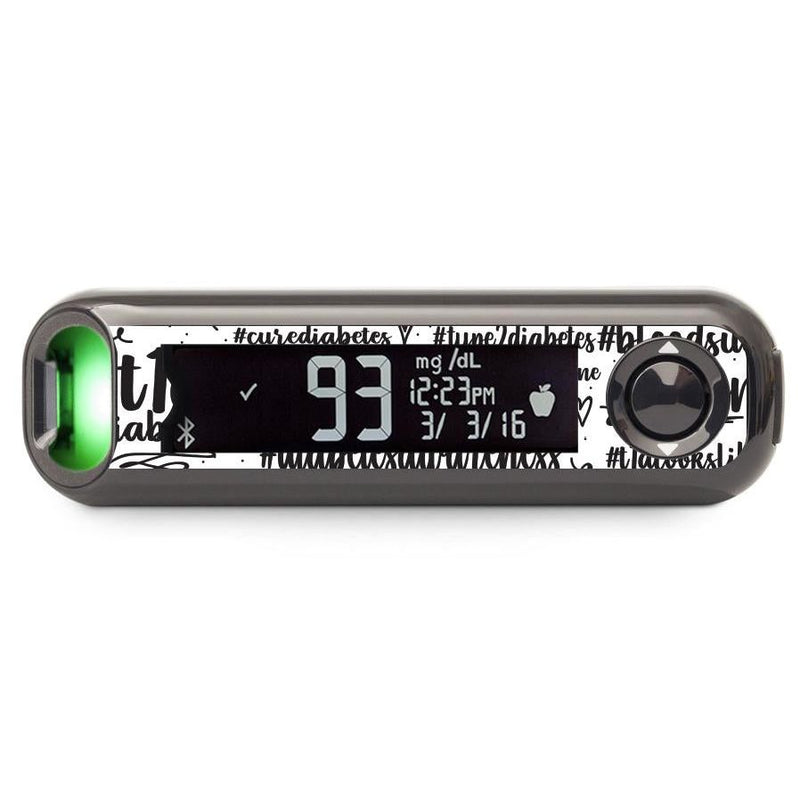 Peelz #Diabetes for Bayer Contour© Next One Glucometer Peelz/Stickers Dark Slate Gray