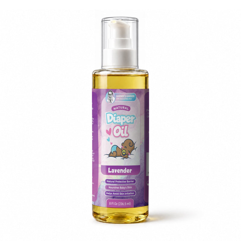 Garner's Garden Diaper Oil | Natural Baby Care White Smoke 8oz / Lavender Diaper Oil