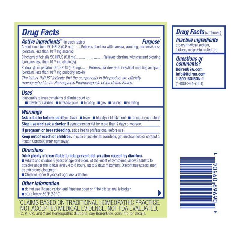 Boiron Boiron Diaralia 60 Tabs Homeopathic Medicine Beige