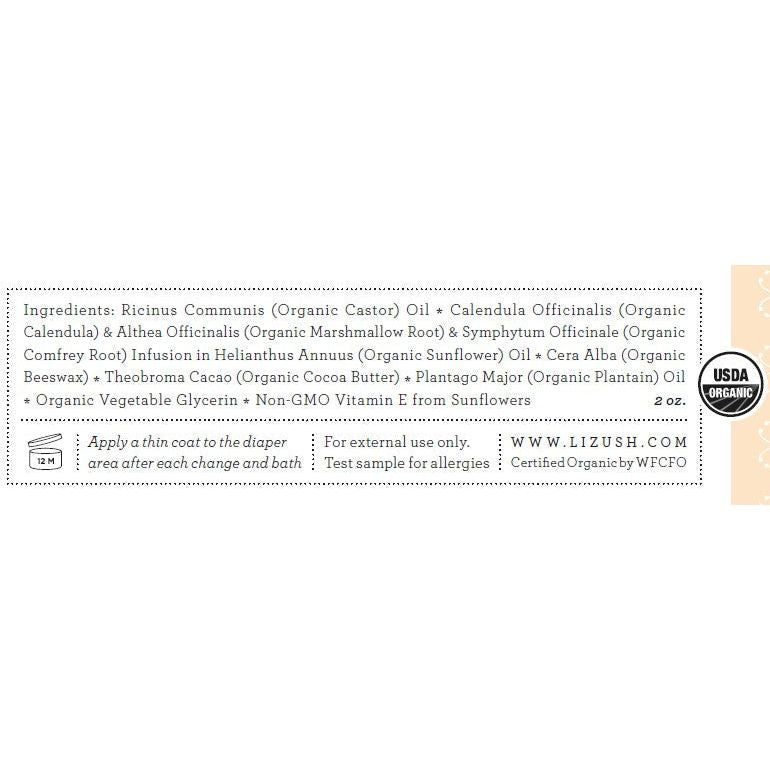 Lizush ORGANIC DIAPER BALM To protect, calm and nourish White Smoke